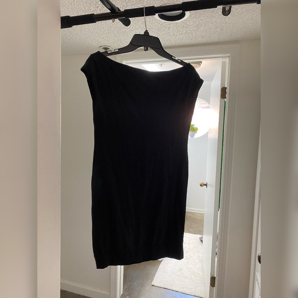 Little black dress off shoulder dress